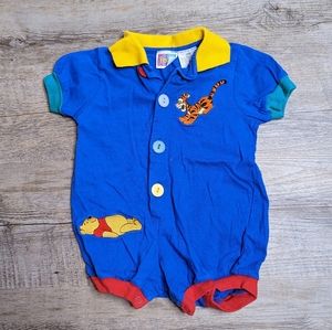 Vintage Disney Pooh Bear Tigger onesie polo 9 months